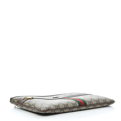 Gucci GG Supreme Monogram Large Ophidia Pouch Clutch Brown 4 of 7