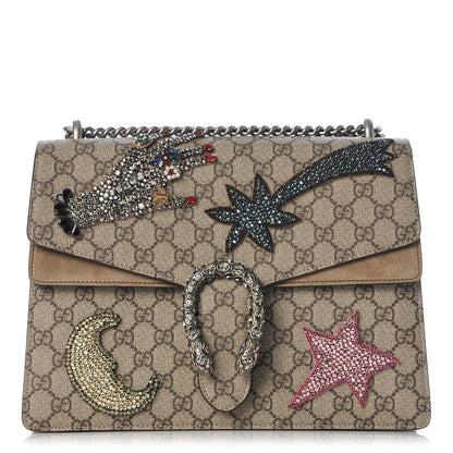 Gucci GG Supreme Monogram Shooting Star Embroidered Medium Dionysus Shoulder Bag Beige 1 of 10