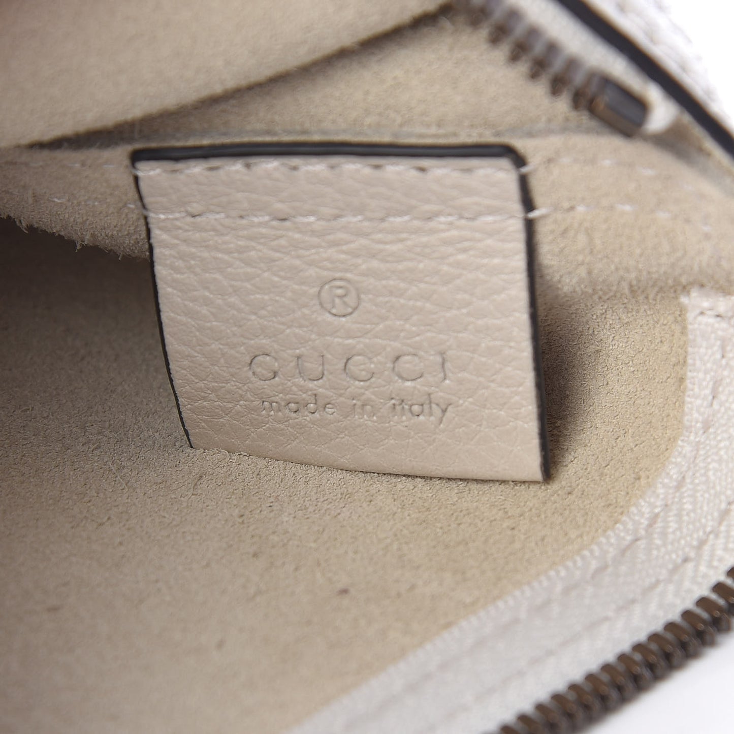 Pebbled Calfskin Logo Portfolio Clutch White