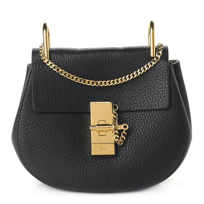 Chloe Grained Lambskin Mini Drew Shoulder Bag Black 1 of 9