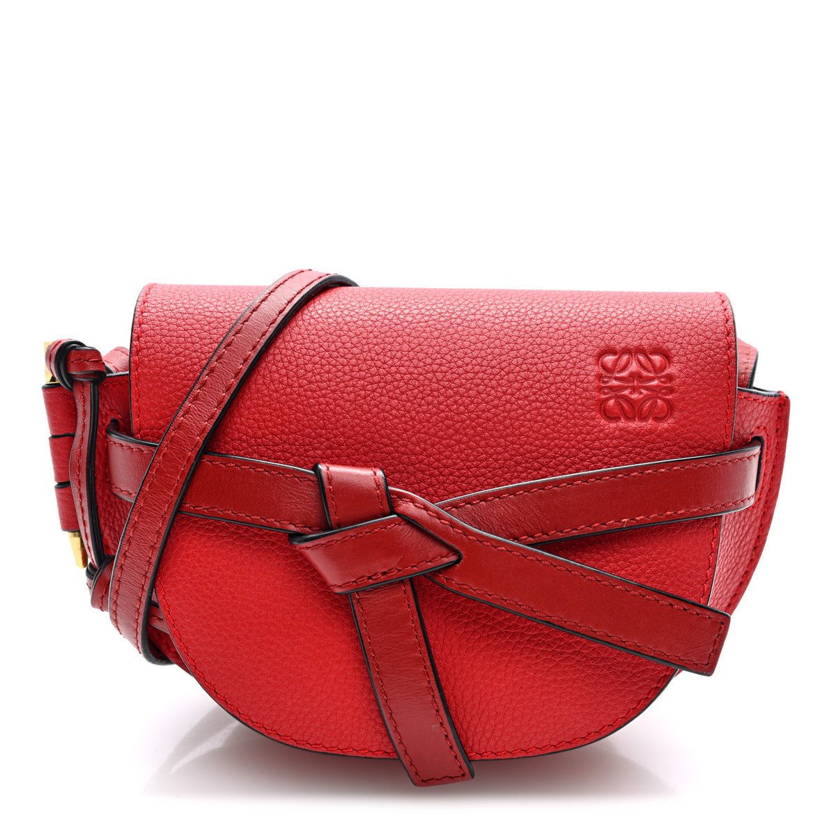Loewe Grained Calfskin Mini Gate Crossbody Bag Scarlet Burnt Red 1 of 8