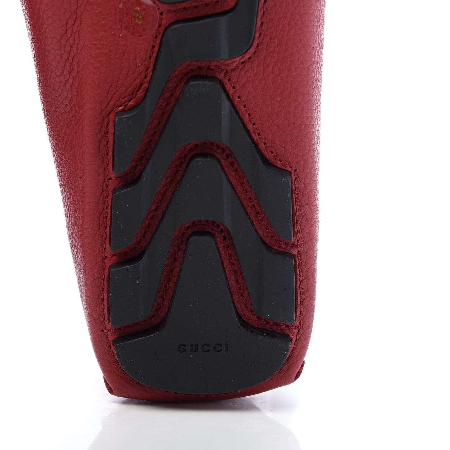 Calfskin Web Mens Driver Loafers 8 Red