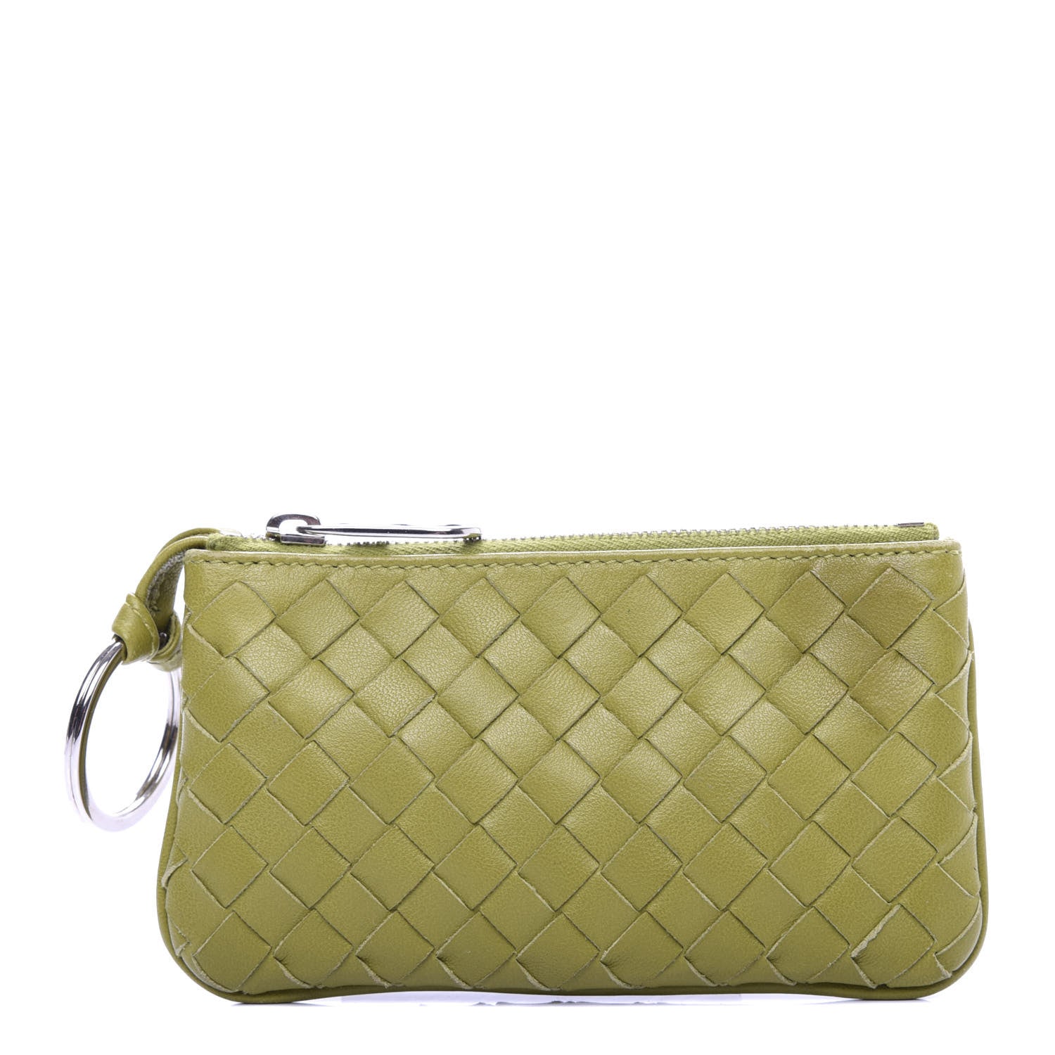 Bottega Veneta Nappa Intrecciato Key Case Assenzio 1 of 7