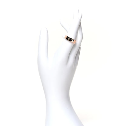 Louis Vuitton Brass Monogram Engraved Nanogram Ring M Pink Gold 2 of 6
