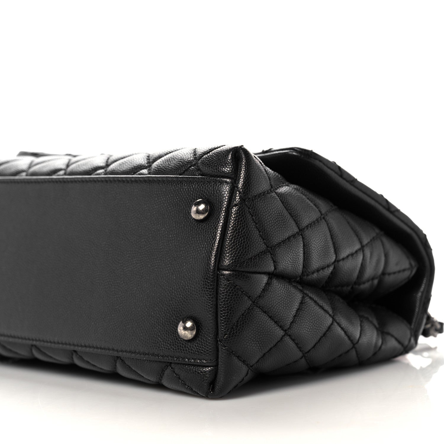 Chanel Caviar Lizard Quilted Small Coco Handle Flap Black 11 of 13