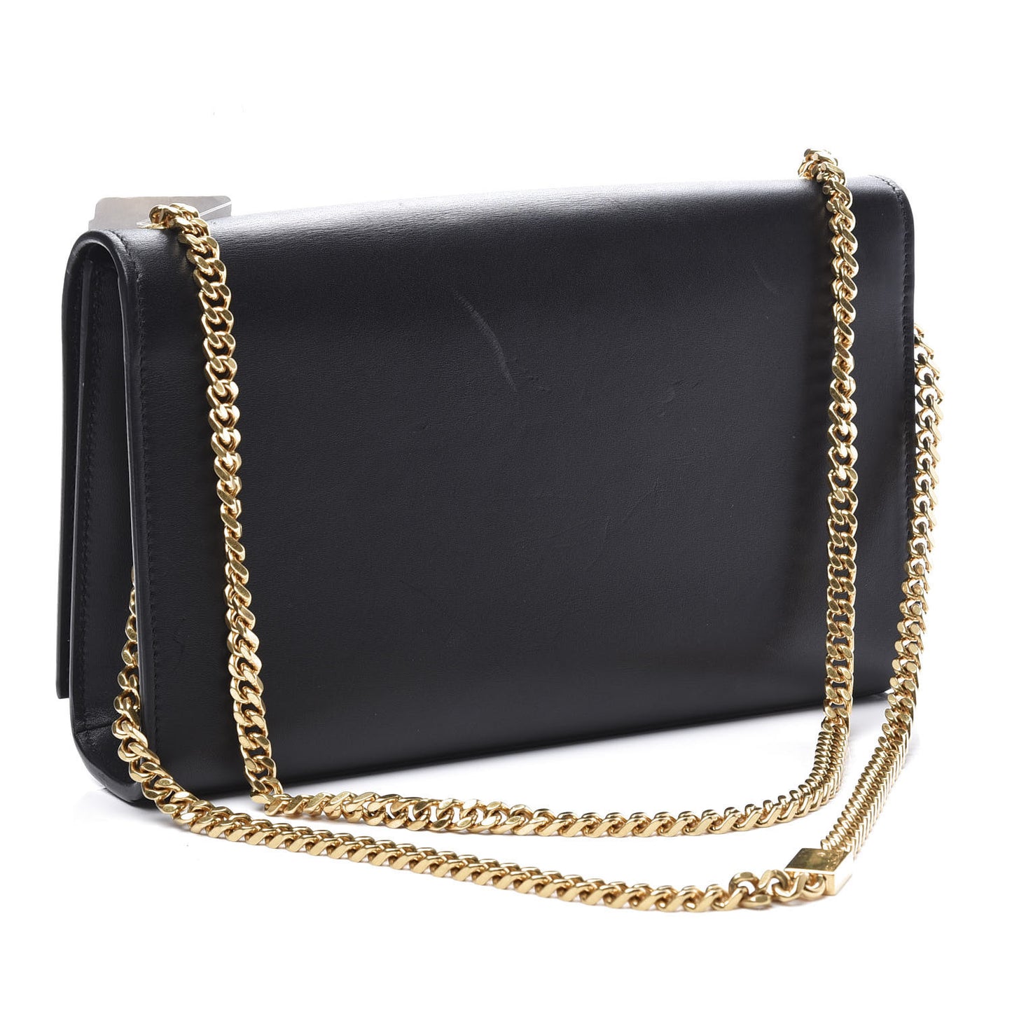 Smooth Calfskin Medium Classic Monogram Kate Tassel Satchel Black