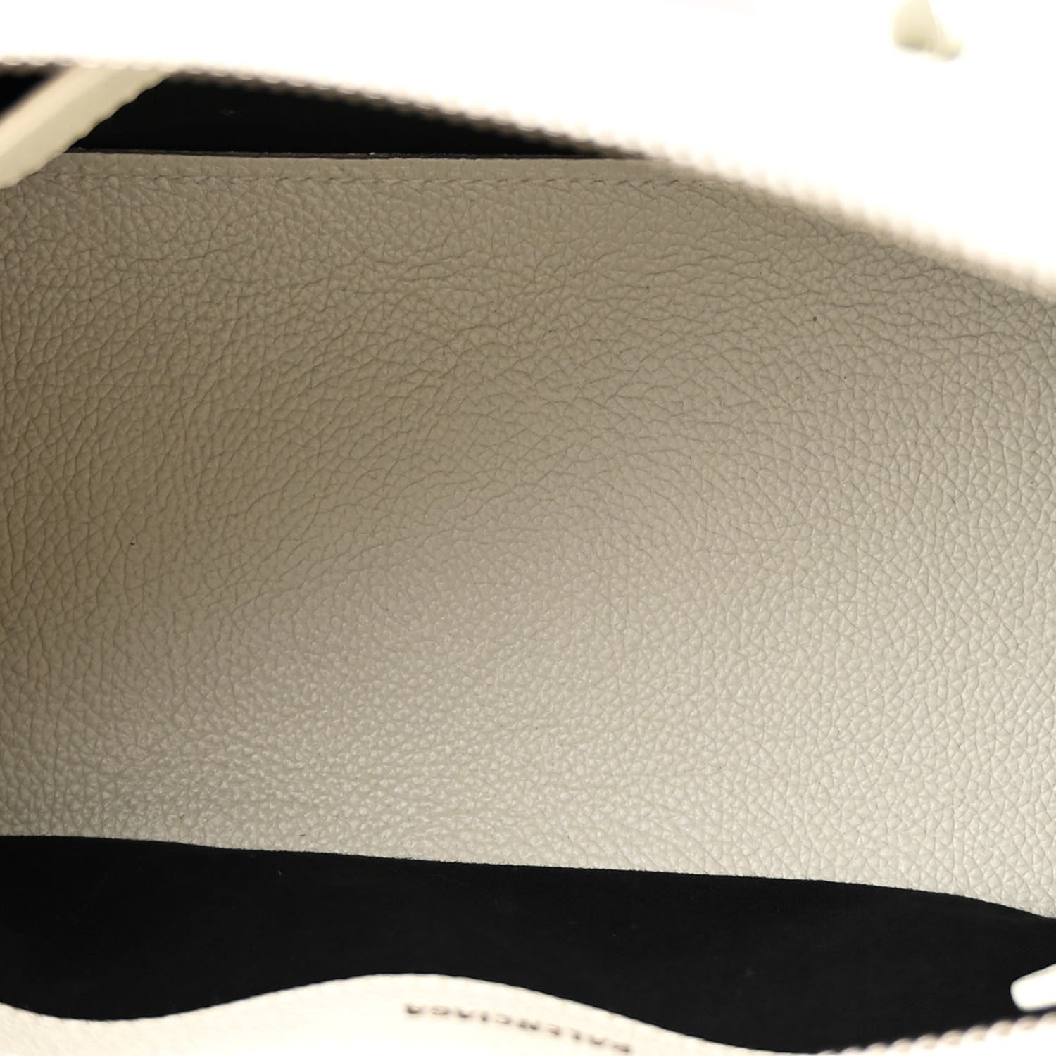 Balenciaga Signature Grained Calfskin Logo S Ville Top Handle Bag White Black 5 of 11