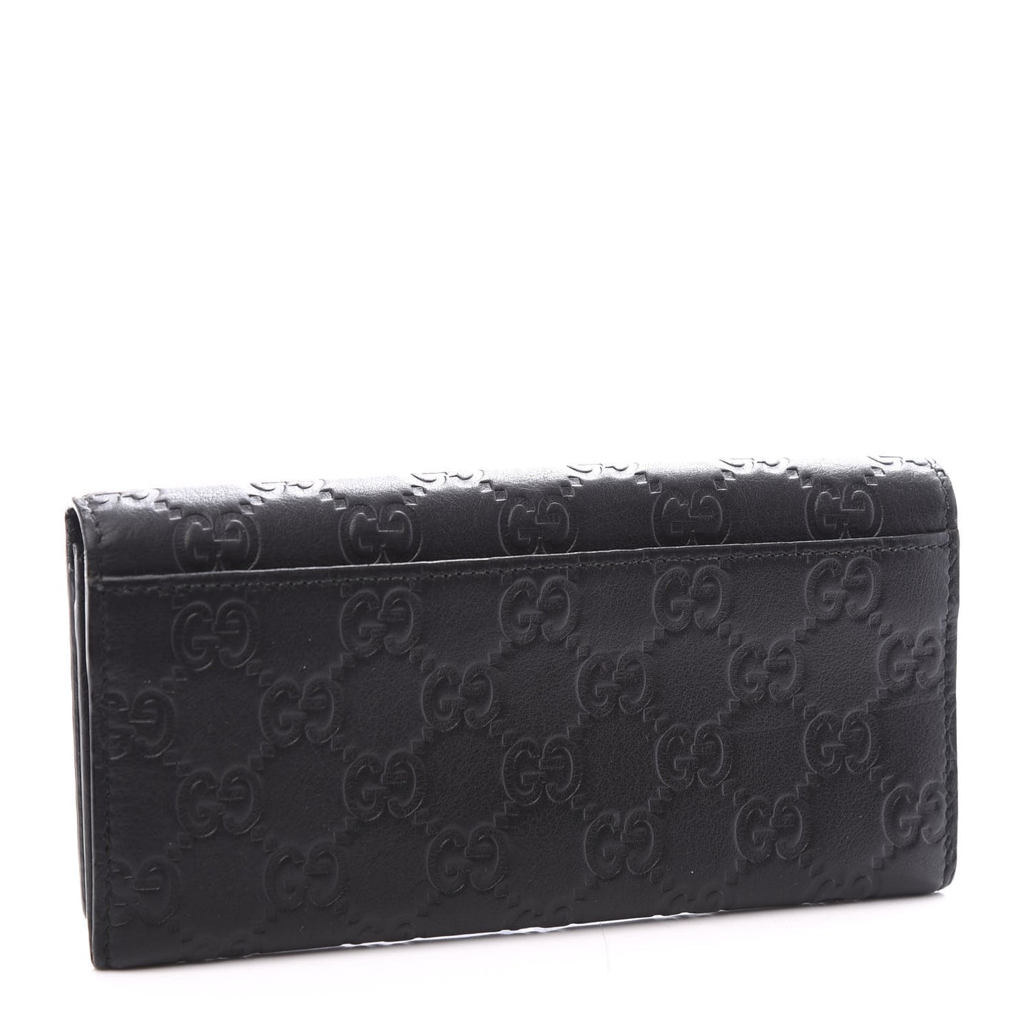 Guccissima Continental Flap Wallet Black