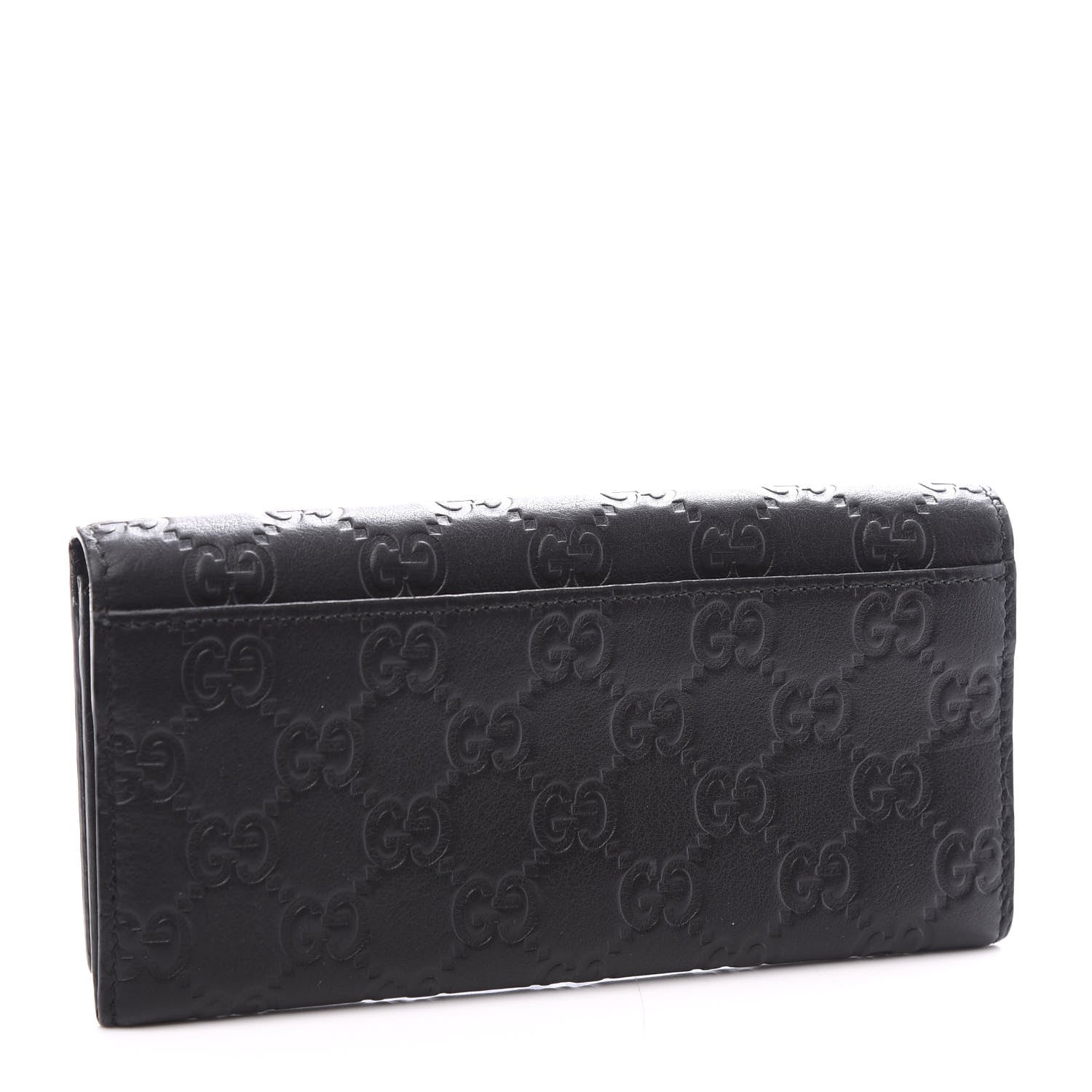 Gucci Guccissima Continental Flap Wallet Black 2 of 8