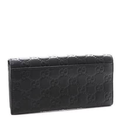 Gucci Guccissima Continental Flap Wallet Black 2 of 8