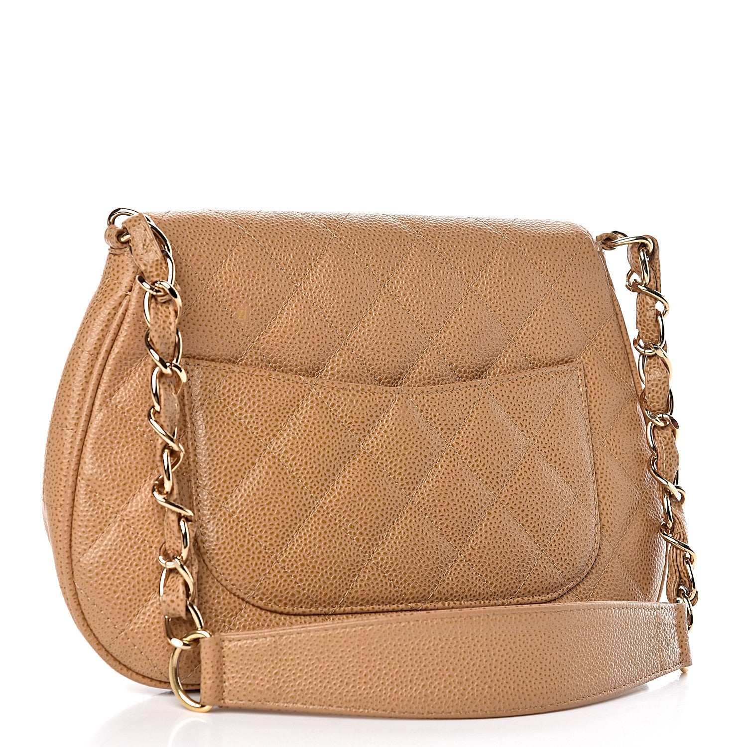 Chanel Caviar Quilted Flap Shoulder Bag Beige 3 of 11