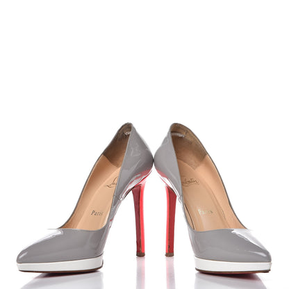 Christian Louboutin Patent Pigalle Plato 120 Pumps 35 Fluo Souris Craie 5 of 14