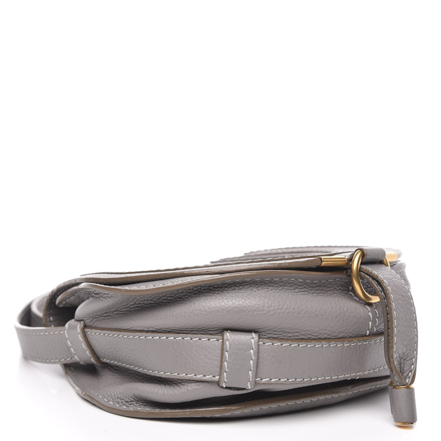Chloe Calfskin Mini Marcie Round Crossbody Bag Cashmere Grey 4 of 11