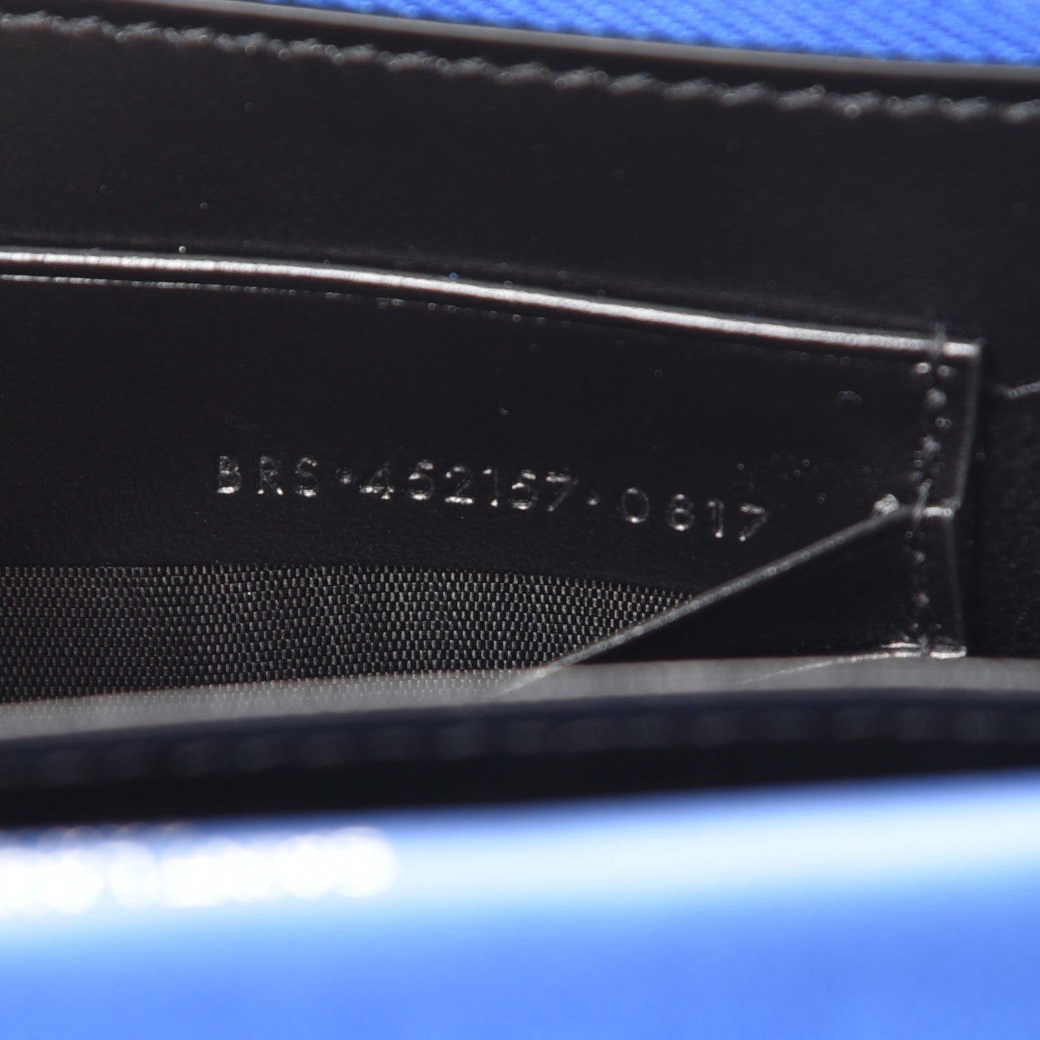 Saint Laurent Metallic Calfskin Monogram Sunset Chain Wallet Blue Royal 9 of 10