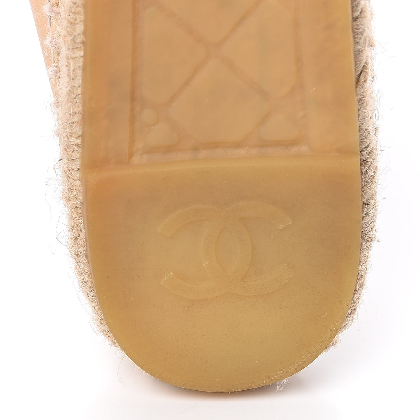 Lambskin CC Espadrilles 40 Beige Black
