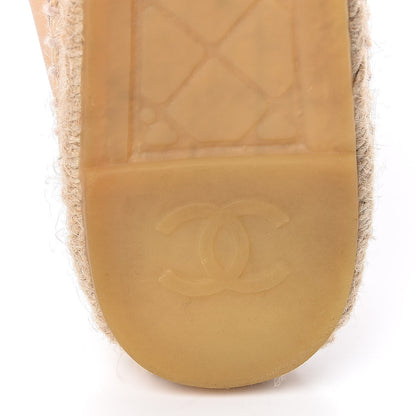 Chanel Lambskin CC Espadrilles 40 Beige Black 8 of 11