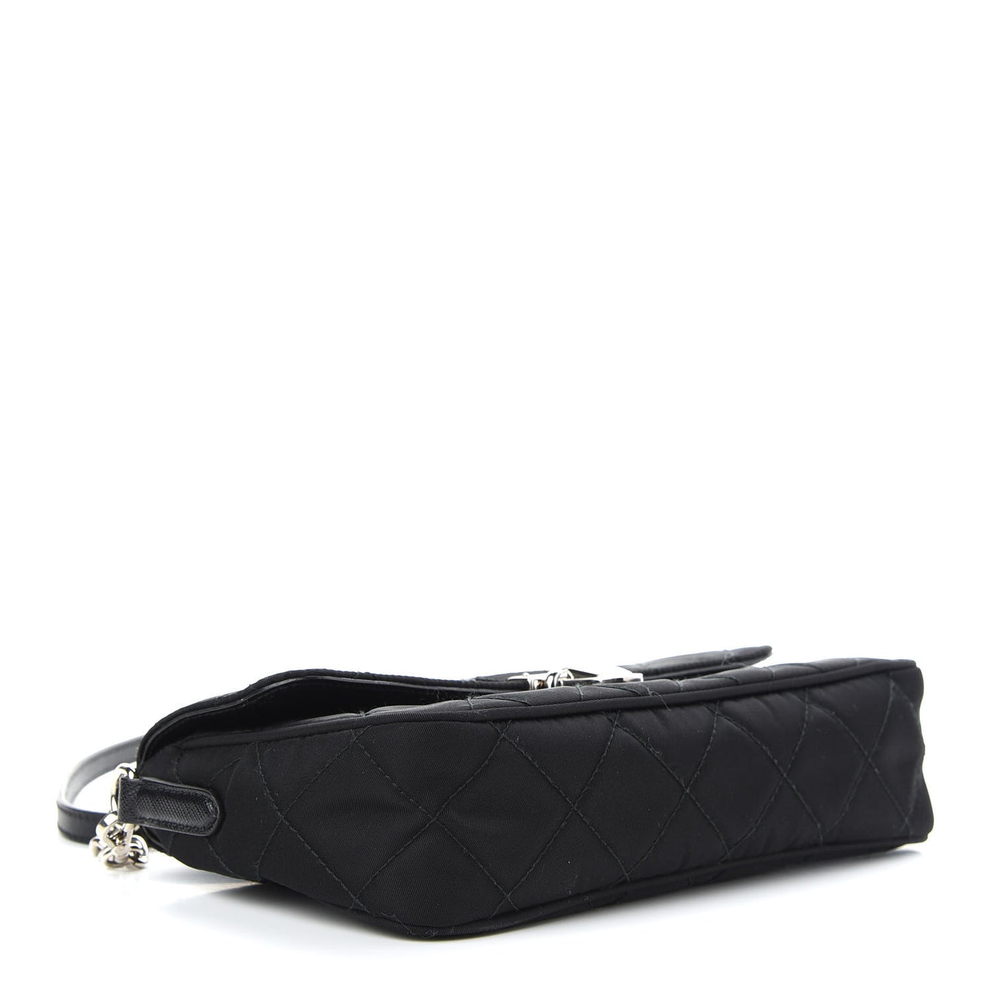 Nylon Tessuto Impuntu Quilted Flap Black