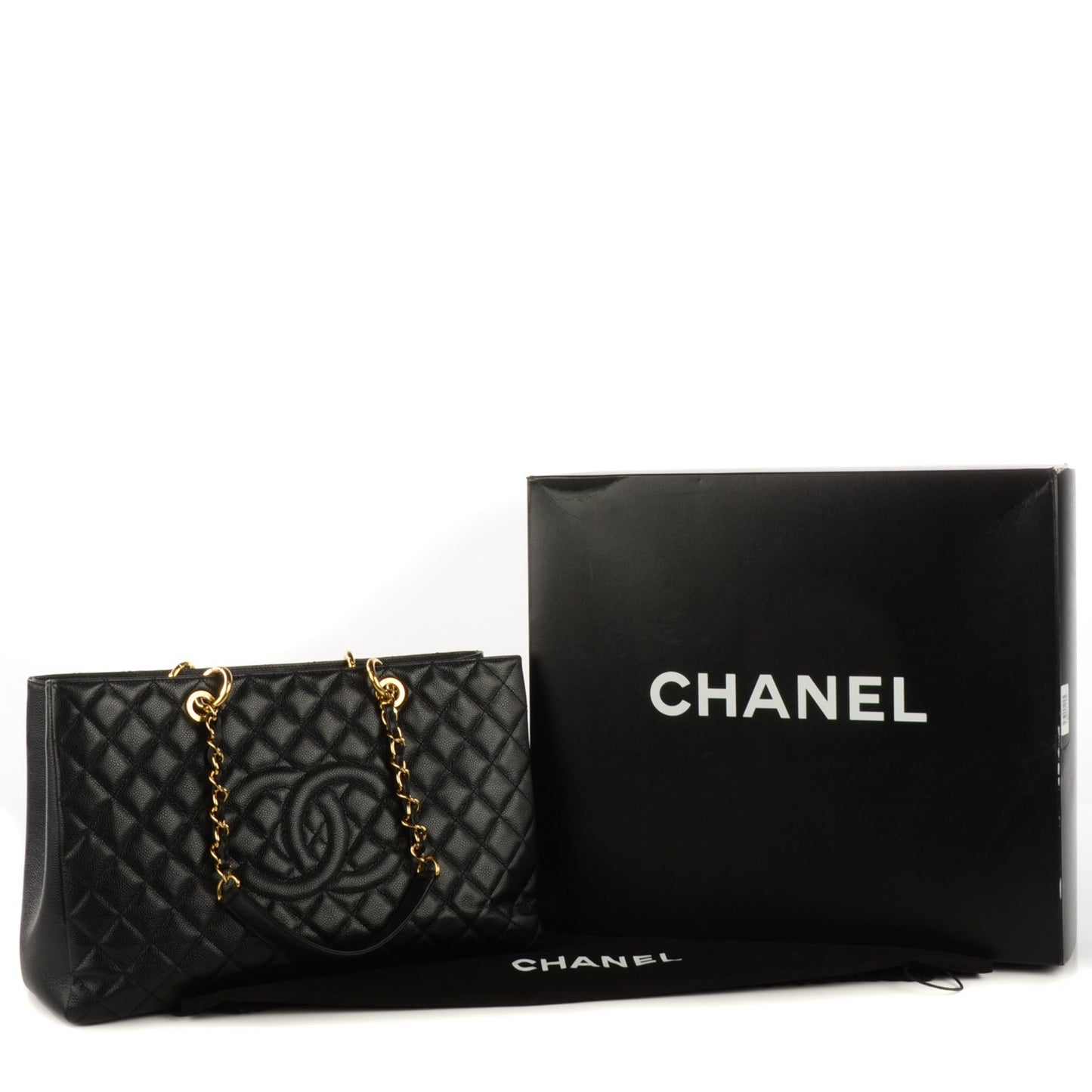 Caviar Quilted XL Grand Shopping Tote GST Black
