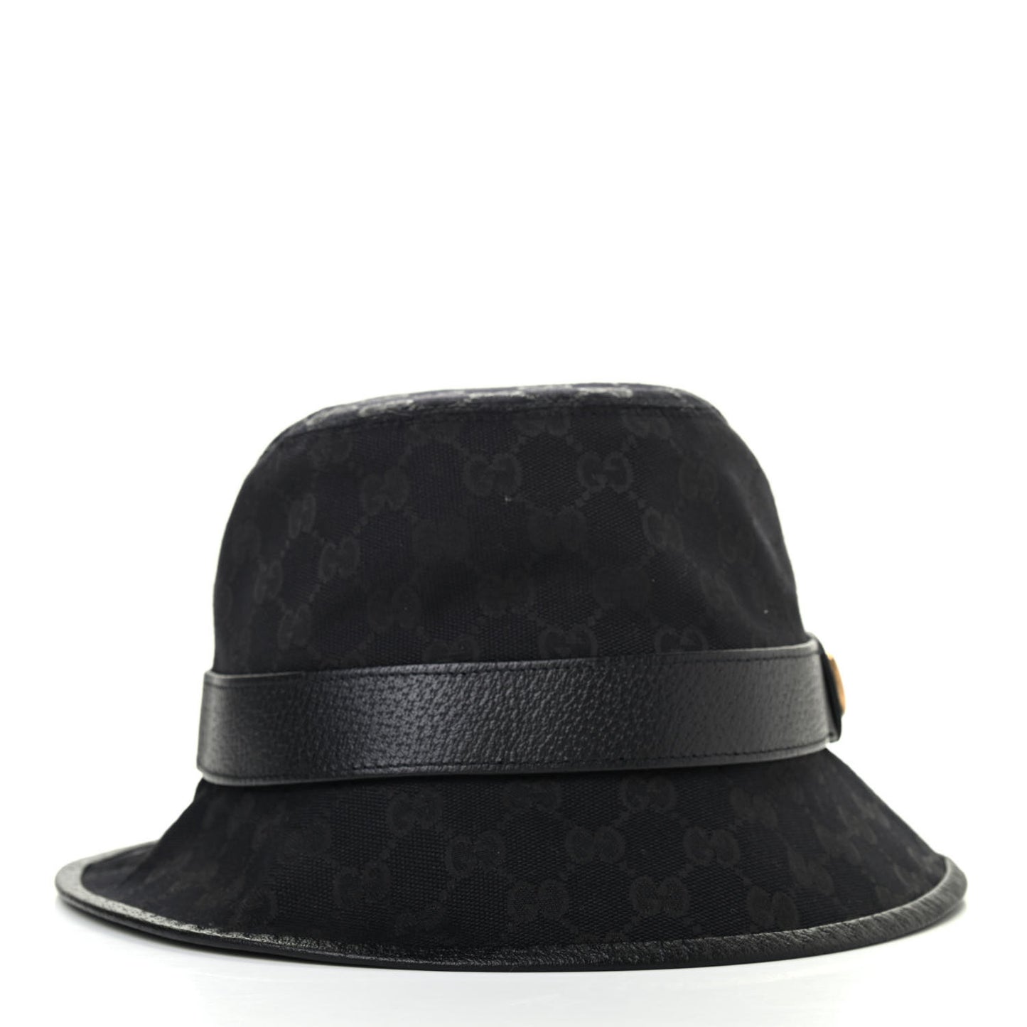 Monogram Textured Dollar Calfskin GG Jago Bucket Hat L Black