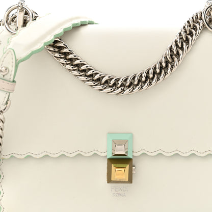 Fendi Vitello Liberty Scalloped Studded Small Kan I Shoulder Bag White 8 of 12