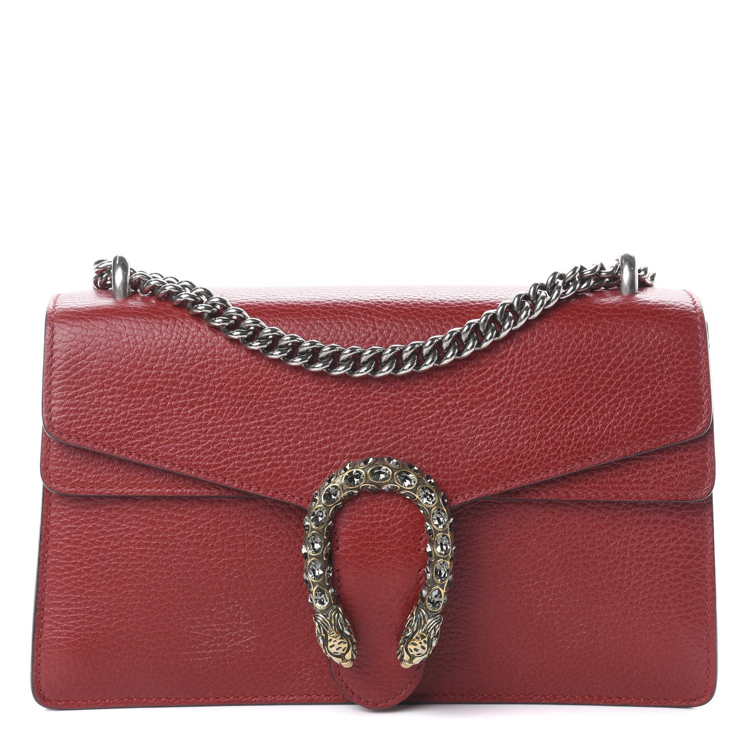 Gucci Dollar Calfskin Swarovski Crystal Small Dionysus Shoulder Bag Hibiscus Red 1 of 8