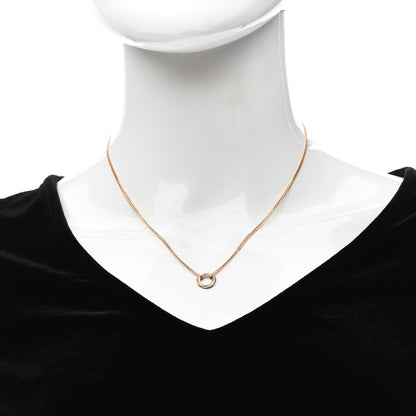 Cartier 18K Pink Yellow White Gold Trinity Double Chain Pendant Necklace 2 of 5