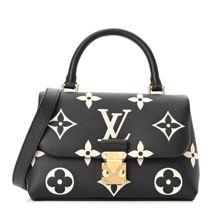 Louis Vuitton Empreinte Monogram Giant Madeleine BB Black Beige 1 of 9