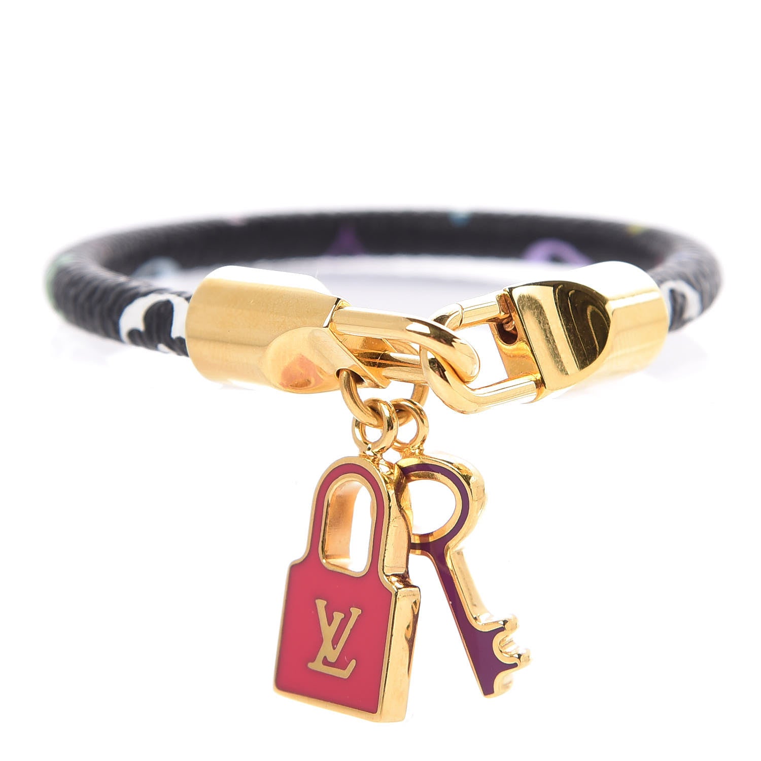 Louis Vuitton Monogram Multicolor Luck It Bracelet 19 Black 1 of 5