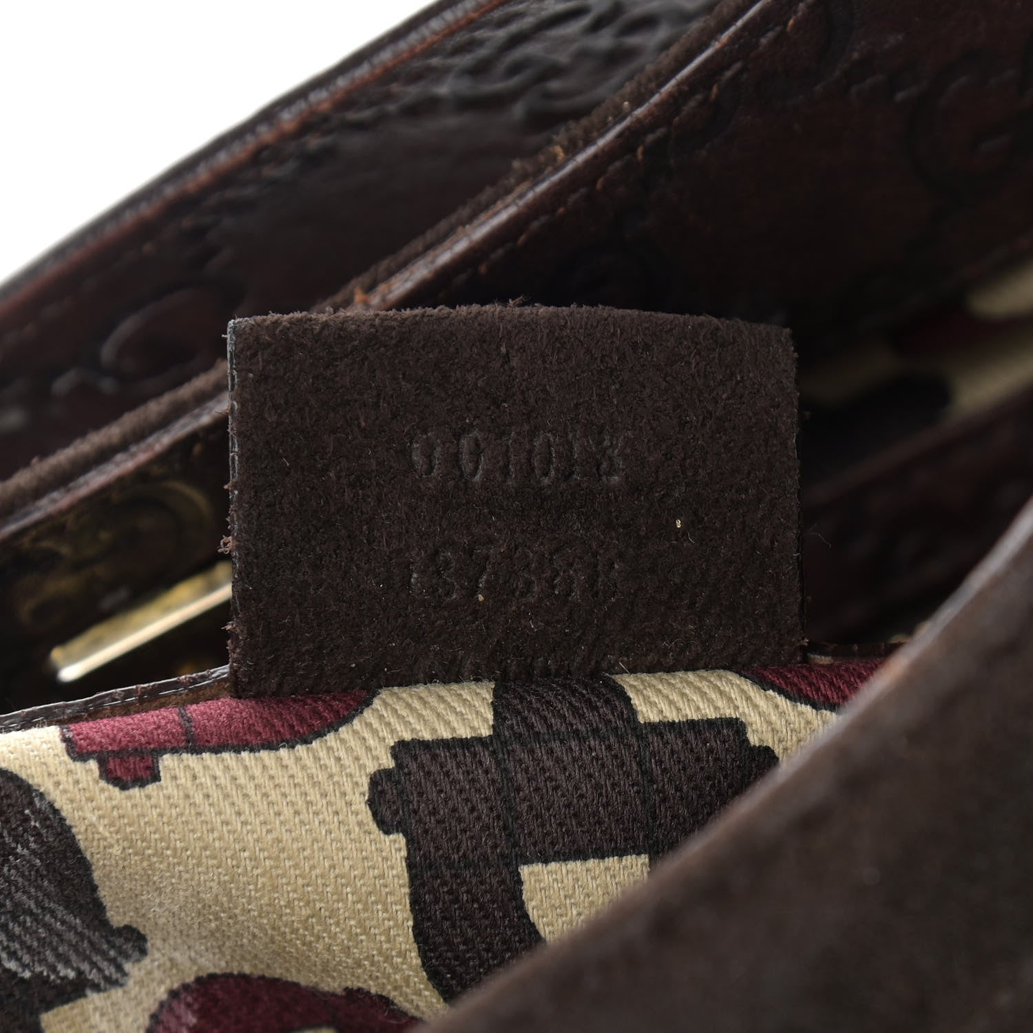 Gucci Guccissima Suede Hasler Hobo Dark Brown 7 of 19