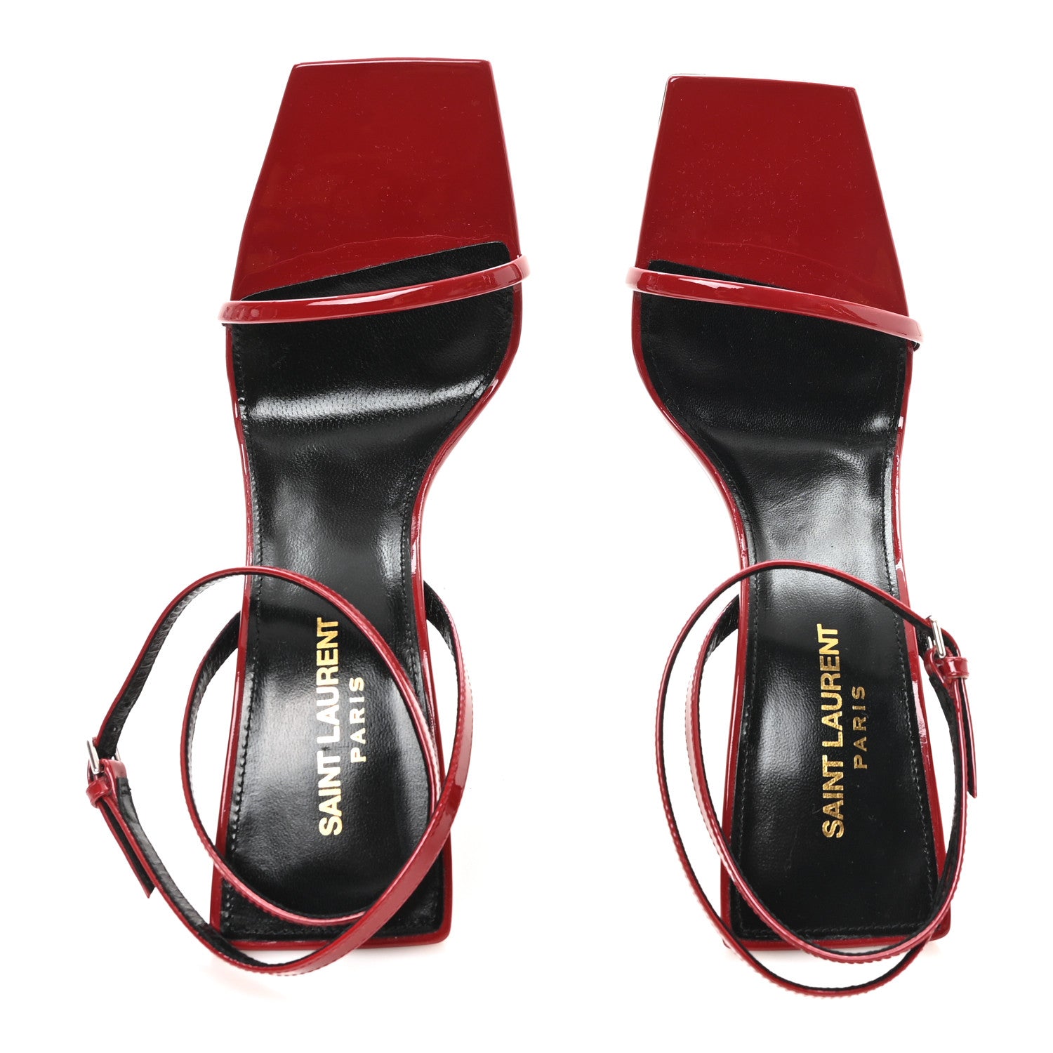 Saint Laurent Vernice Pam 110 Sandals 39 Opyum Red 2 of 8