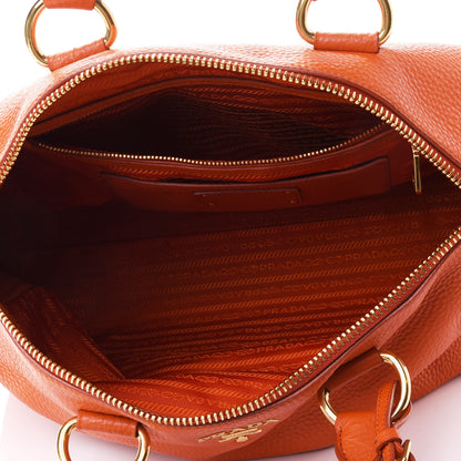 Prada Vitello Daino Satchel Papaya 8 of 9
