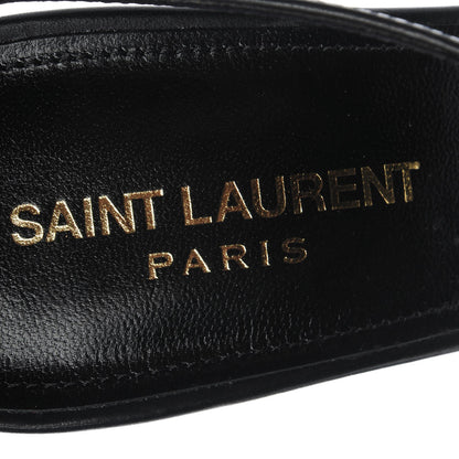 Saint Laurent Calfskin Cassandra 110 Ankle Strap Sandals Black 38.5 7 of 9