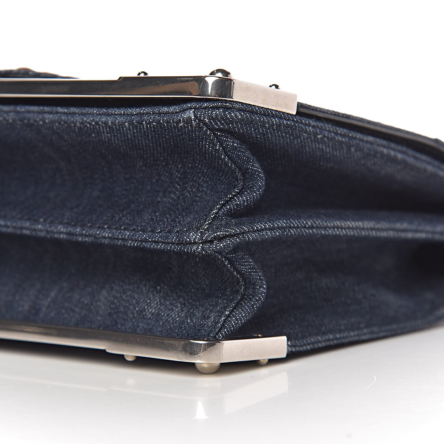 Prada Denim Small Cahier Bag Blue 8 of 9
