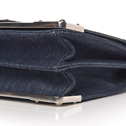 Prada Denim Small Cahier Bag Blue 8 of 9