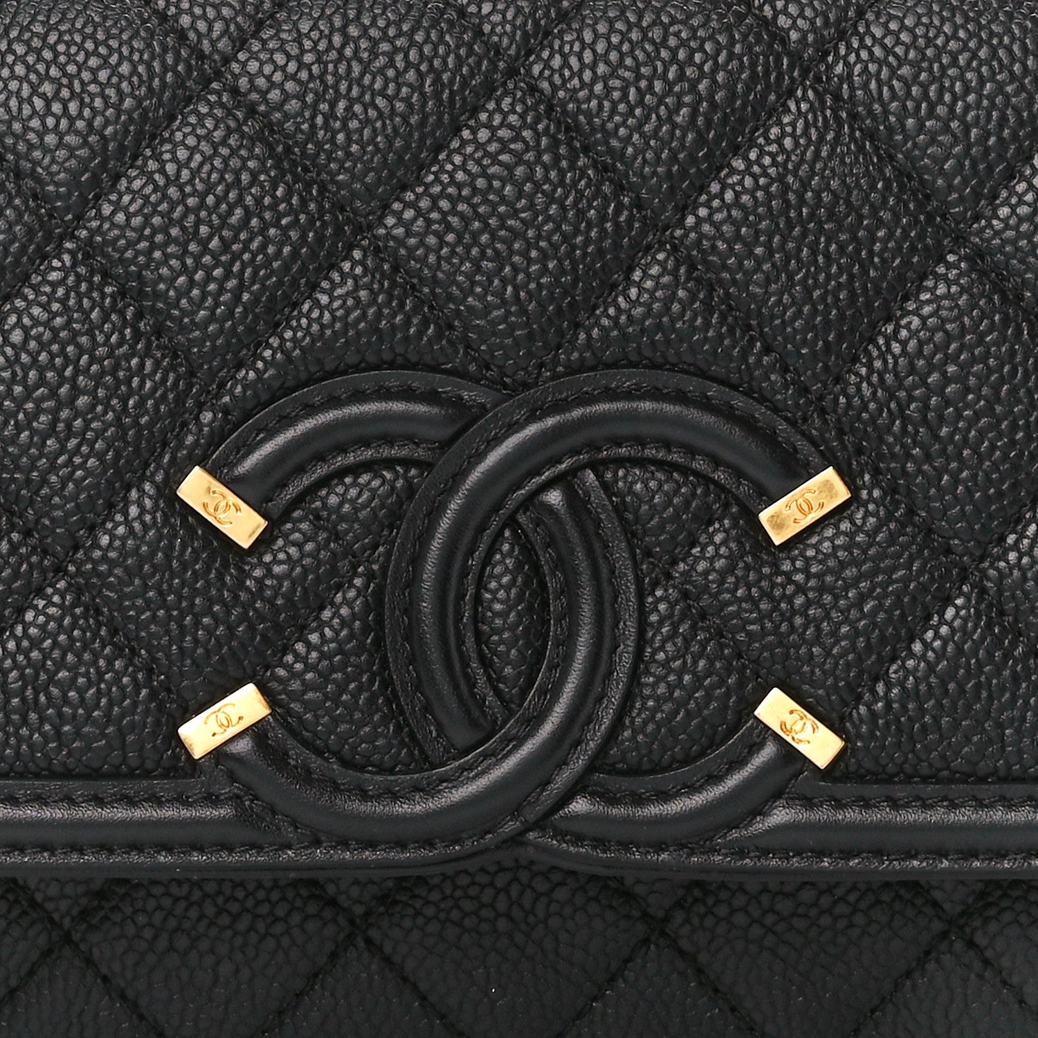 Chanel Caviar Quilted Small CC Filigree Flap Black 8 of 11
