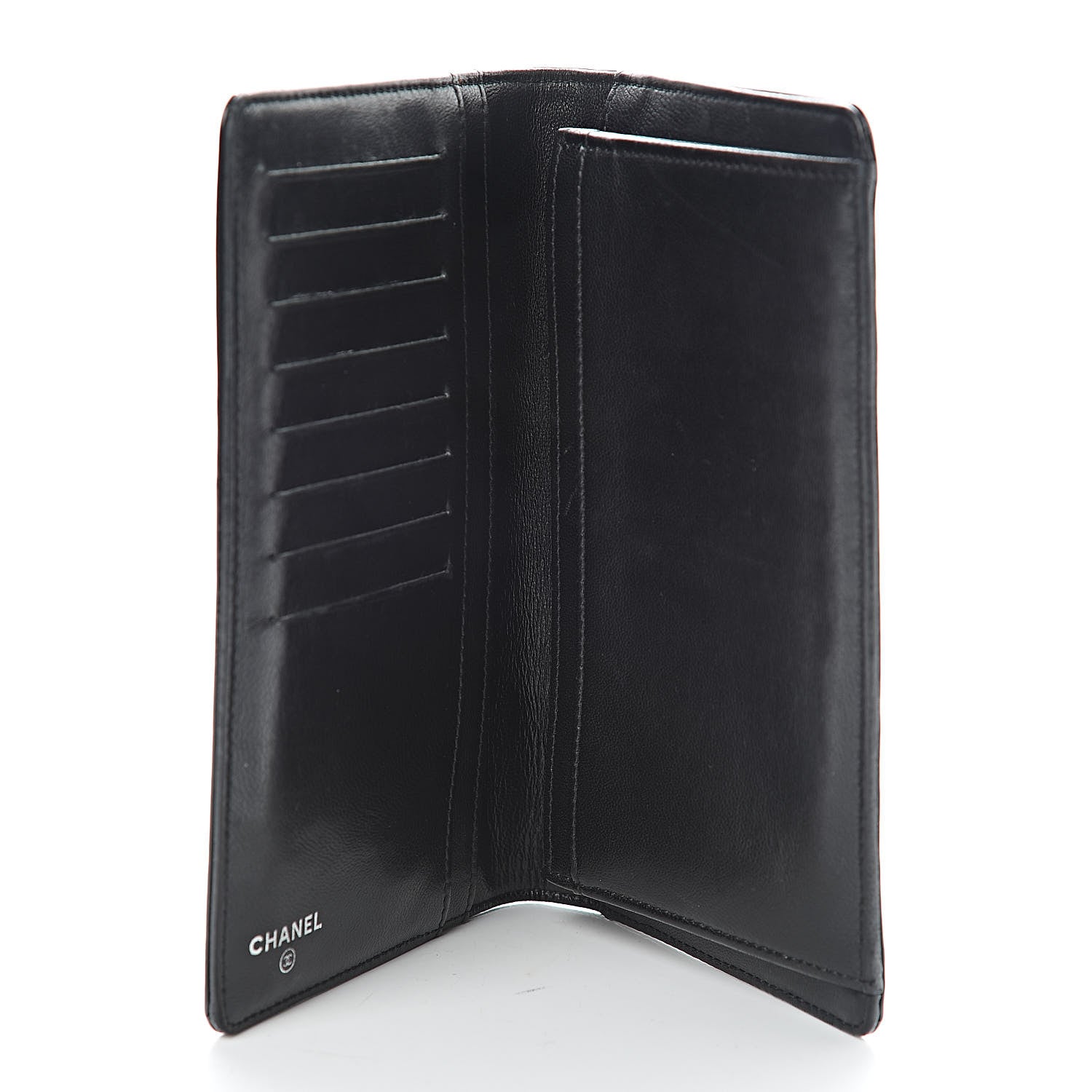 Chanel Patent Calfskin Lucky Symbols Yen Wallet Black 5 of 9