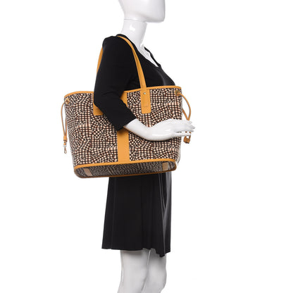 MCM Visetos Medium Liz Reversible Shopper Tote Cognac Yellow 2 of 16