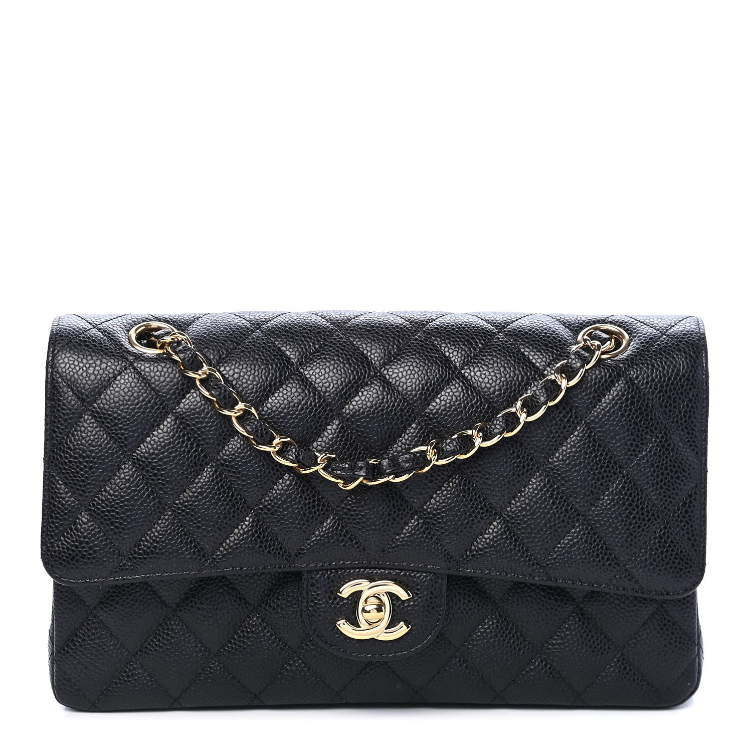 Chanel Caviar Quilted Medium Double Flap Black 1 of 9