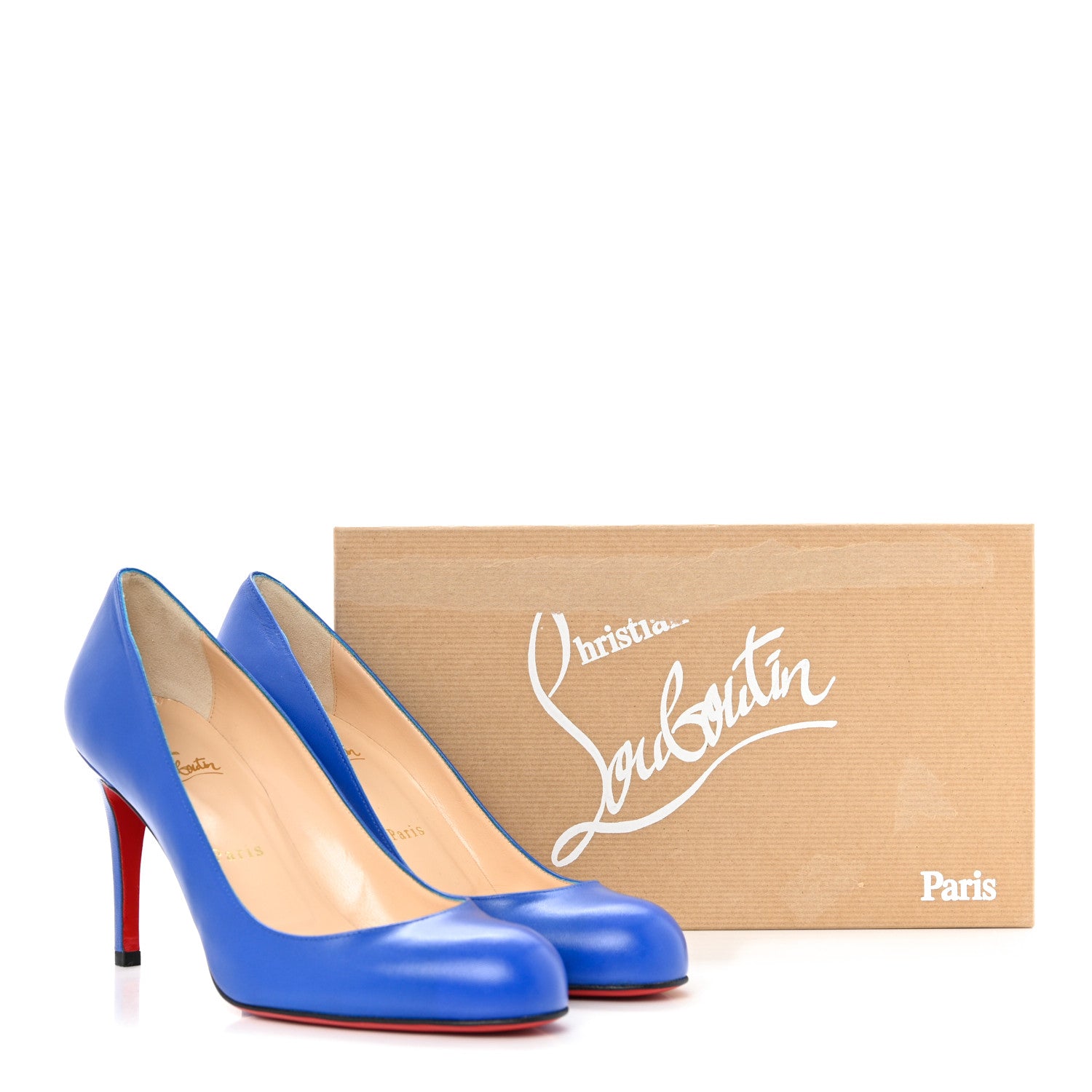 Christian Louboutin Shiny Nappa Simple 85 Pumps 38 Blue 8 of 8