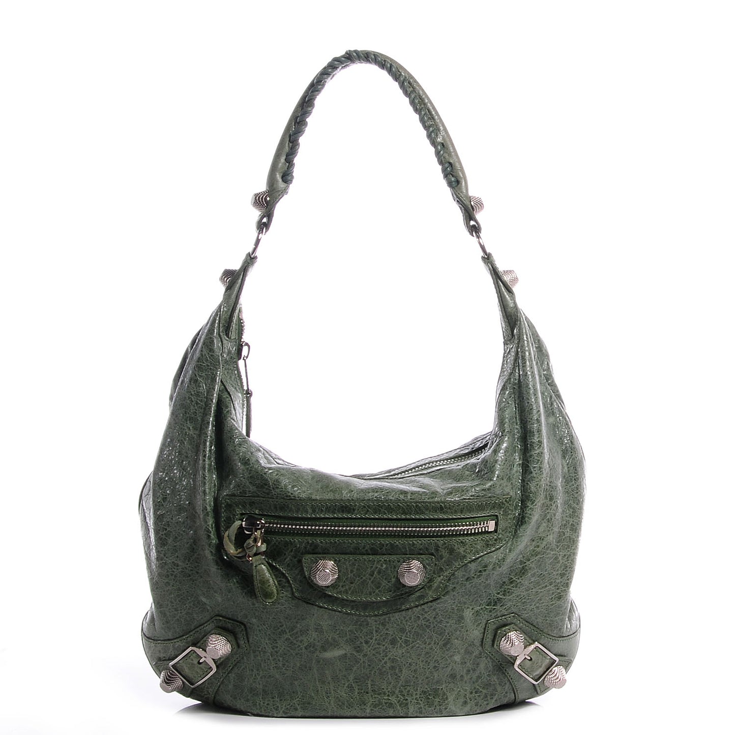 Agneau Giant 21 Silver Hardware Hobo Vert Thyme