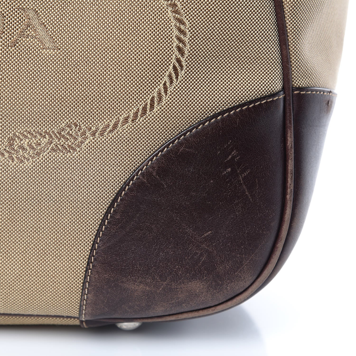 Prada Jacquard Logo Hobo Brown 12 of 18