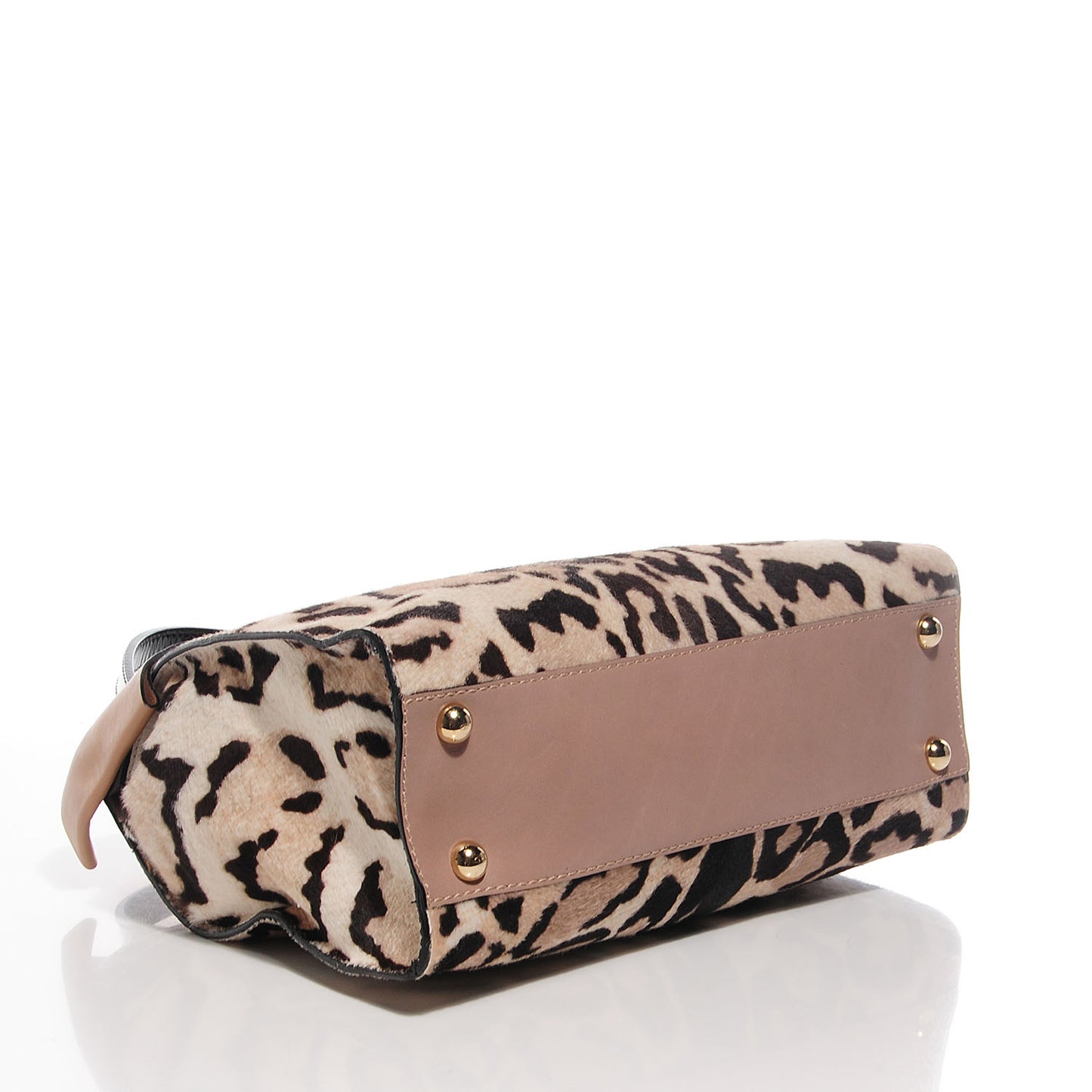 Calf Hair Leopard Print Aphrodite Bow Satchel