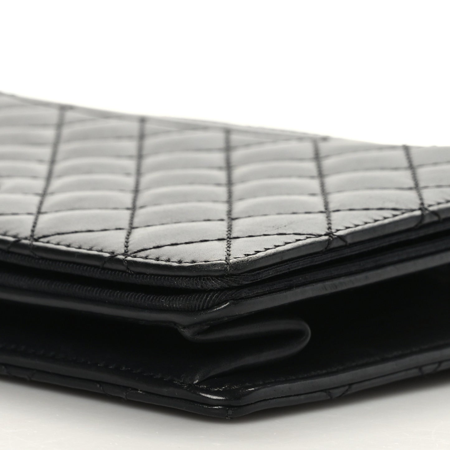 Calfskin Quilted Small Ballerine Flap Black