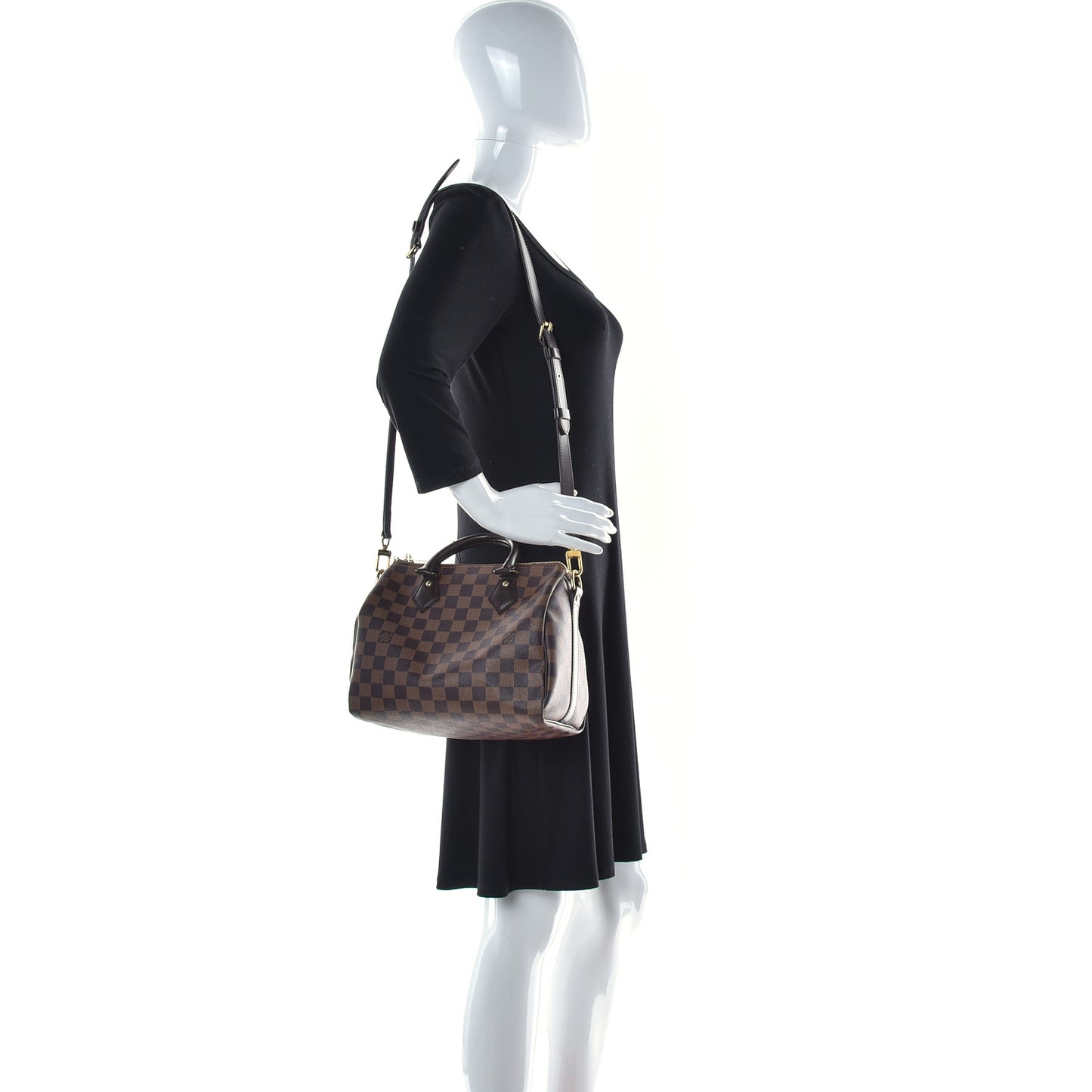 Damier Ebene Speedy Bandouliere 25