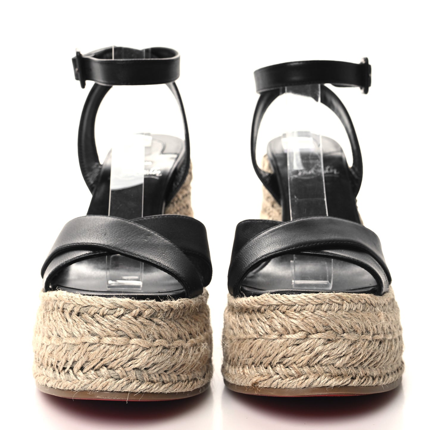 Goatskin Mariza Zeppa 130 Espadrille Sandals 37 Black Natural