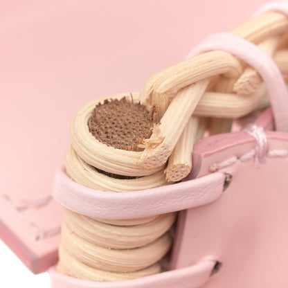 Jacquemus Glazed Calfskin Wicker Le Bambino Long Pale Pink 10 of 14