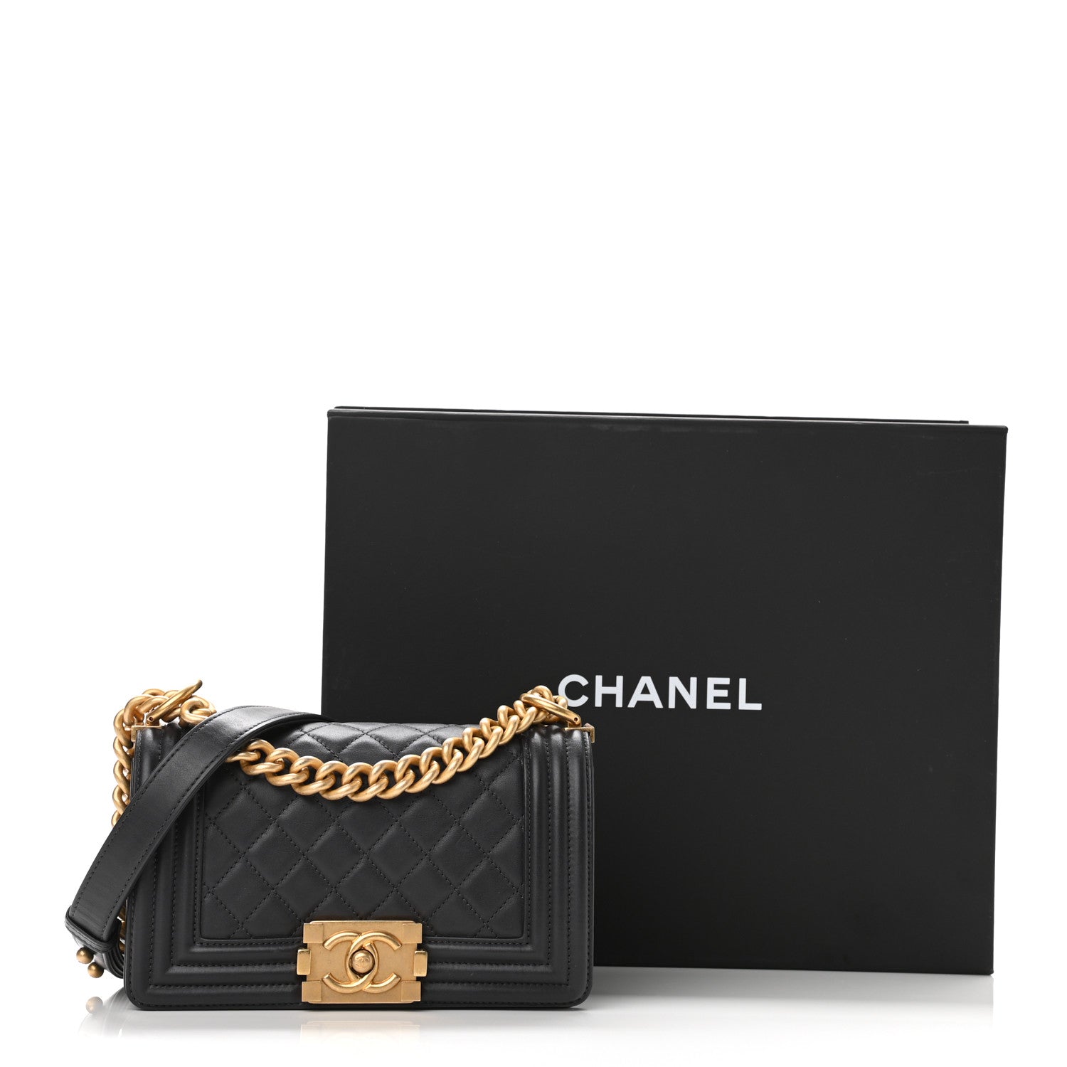 Chanel Calfskin Quilted Small Boy Flap Dark Grey 11 of 11