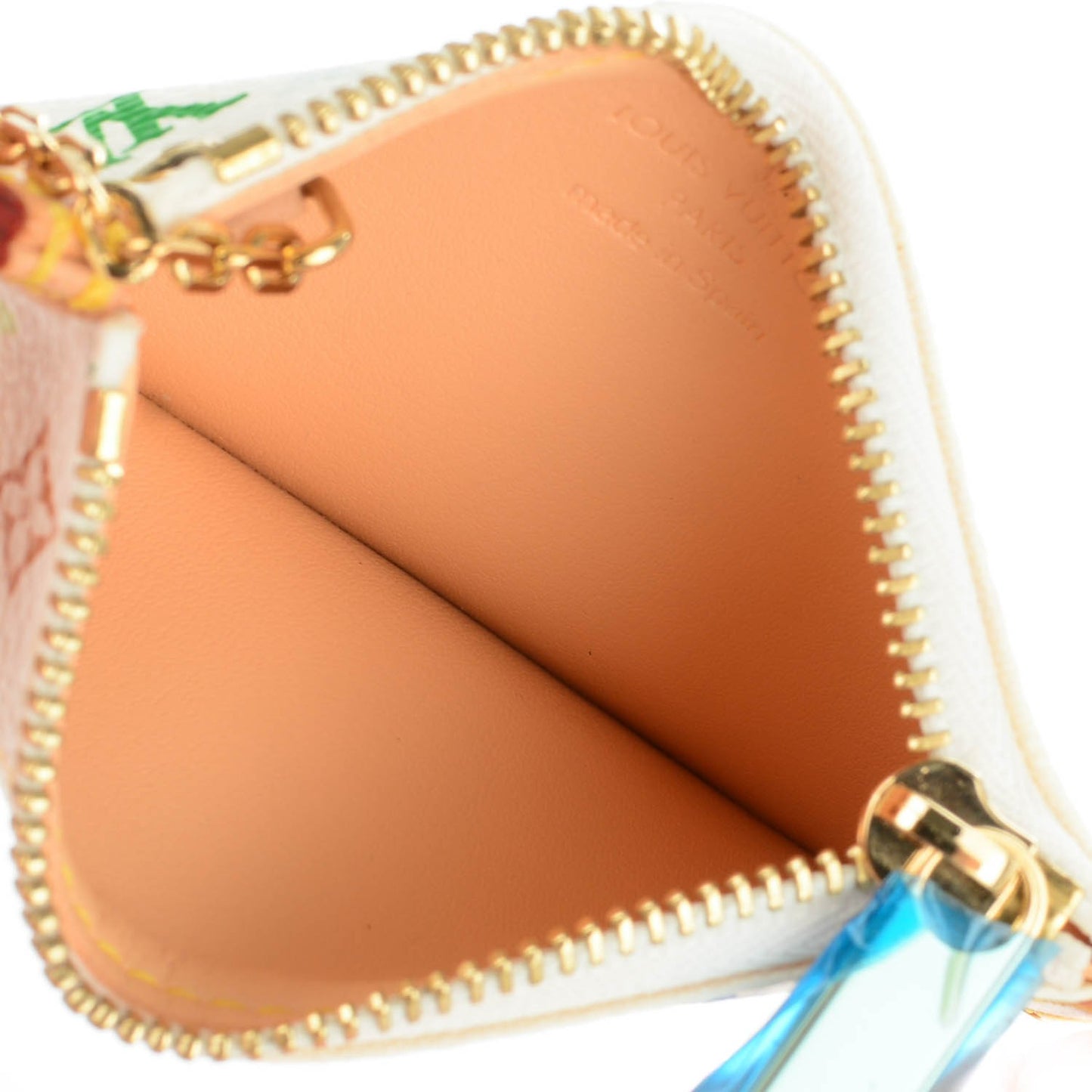 Monogram Multicolor Key Pouch White
