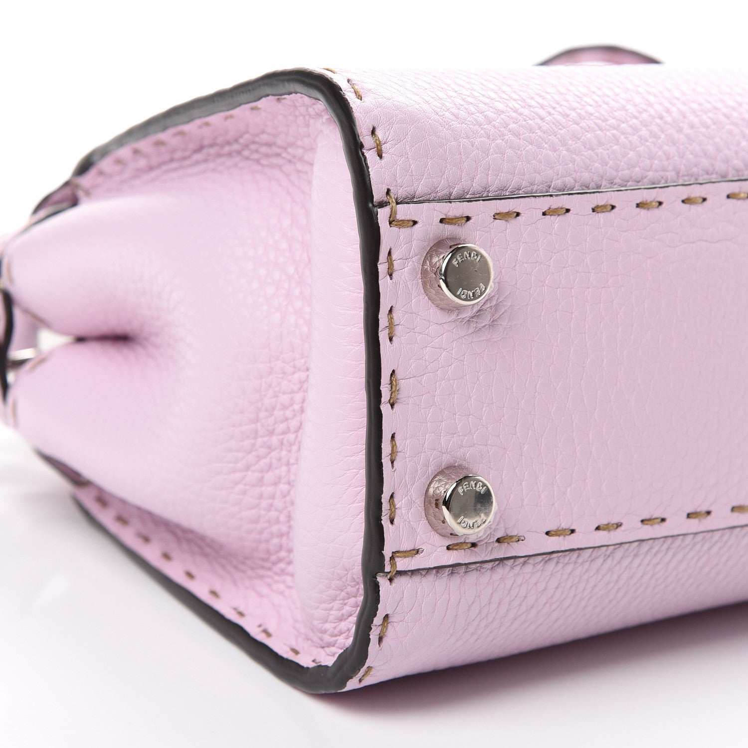 Fendi Cuoio Romano Selleria Mini Peekaboo Iconic Satchel Anemone 10 of 11
