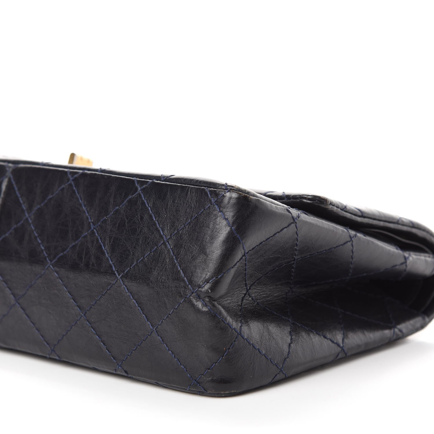 Chanel Aged Calfskin Quilted 2.55 Reissue 226 Flap Navy Blue 7 of 14